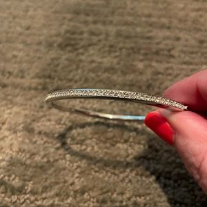 Cubic zirconia bracelet. Snap in clasp